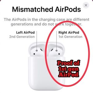 SINGLE 1st Gen RIGHT AirPod ONLY